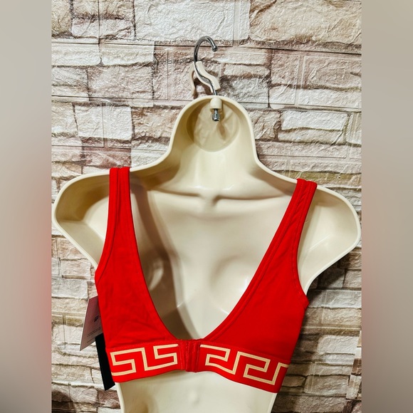 Versace Red Greca Border Bra sz 2 NWT - Picture 5 of 7